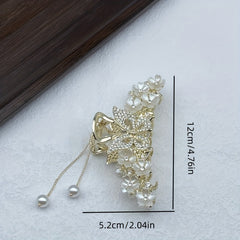 Large Shark Claw Rhinestone Hair Claw Ponytail Holder
