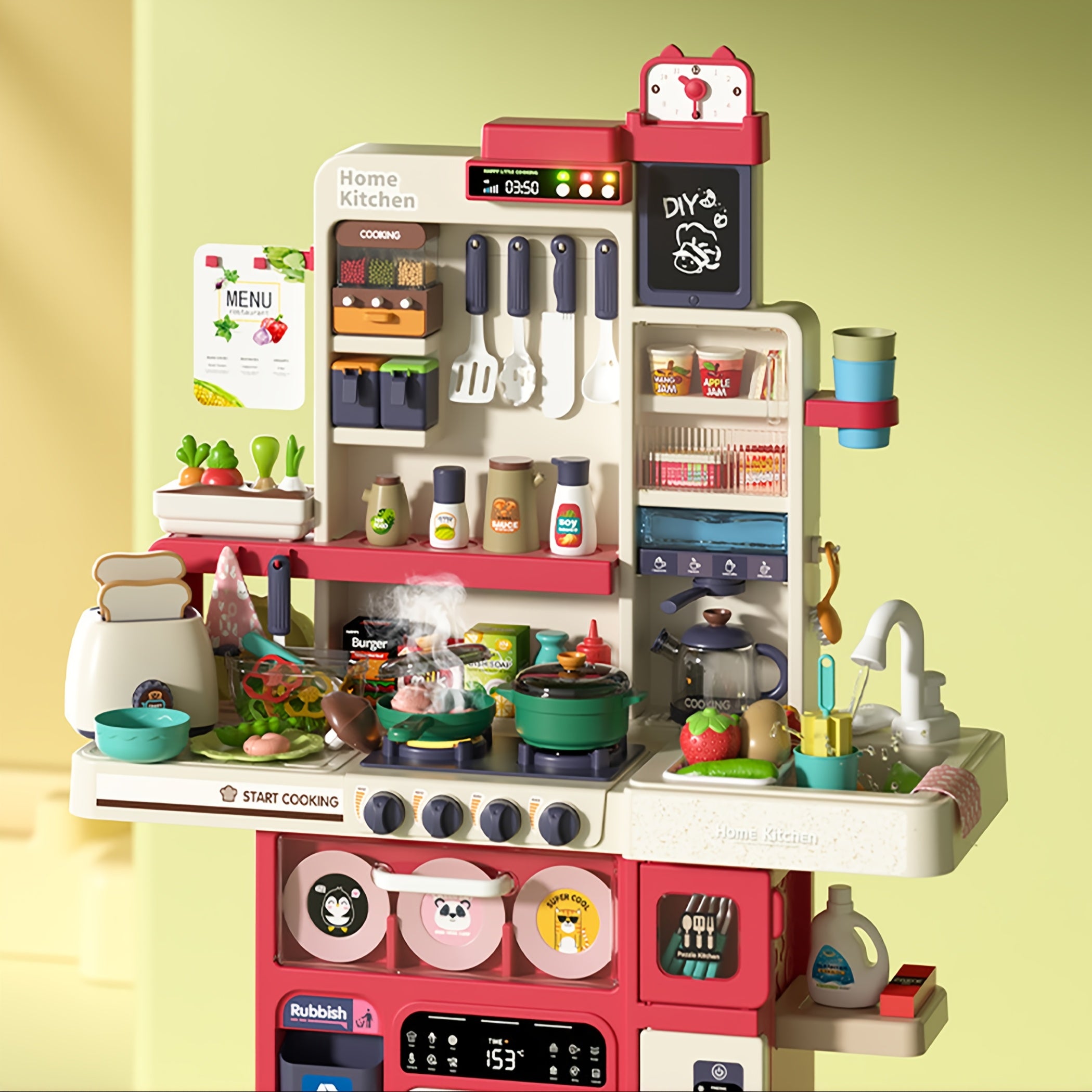 Kids' Cooking Toy Set with Spray Music, Learn to Cook, Birthday Gift