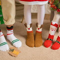 Christmas Socks Winter Sleep Warm Floor Socks - 3 Pairs