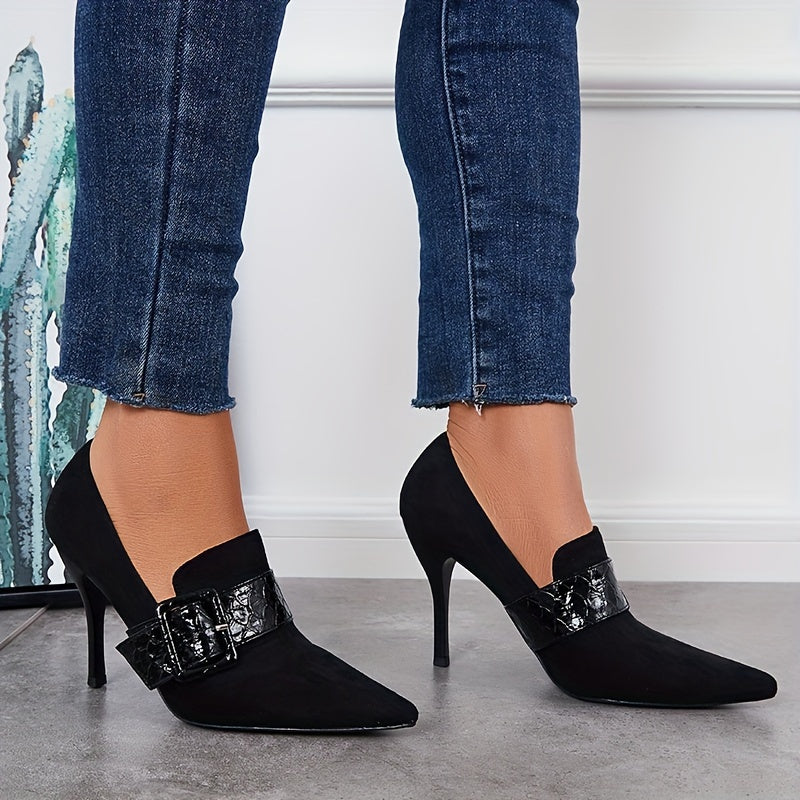 Women's Pointed Toe High Heels Slip On Stiletto Heels