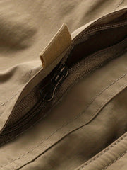 Pocket Hooded Windbreaker Jacket Men's Zip Up Stand Collar Coat