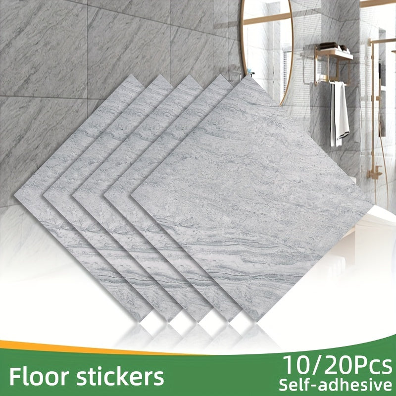PVC Marble Floor Stickers Self Adhesive Waterproof Bathroom Decoration