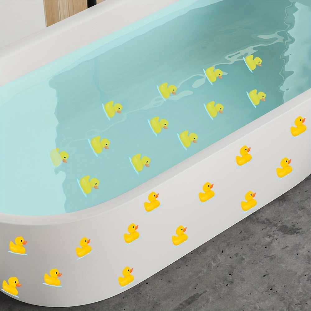 6Pcs Yellow Duck Bathtub Stickers Waterproof Bathroom Stickers