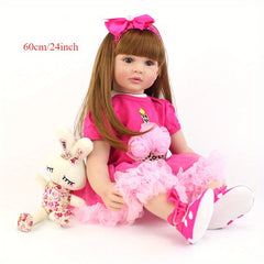 Realistic Reborn Baby Doll in Pink Outfit & Accessories