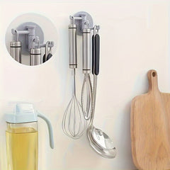 4pcs Sticky Hook 3 Branch Rotating Wall Towel Hook Bathroom Accessories