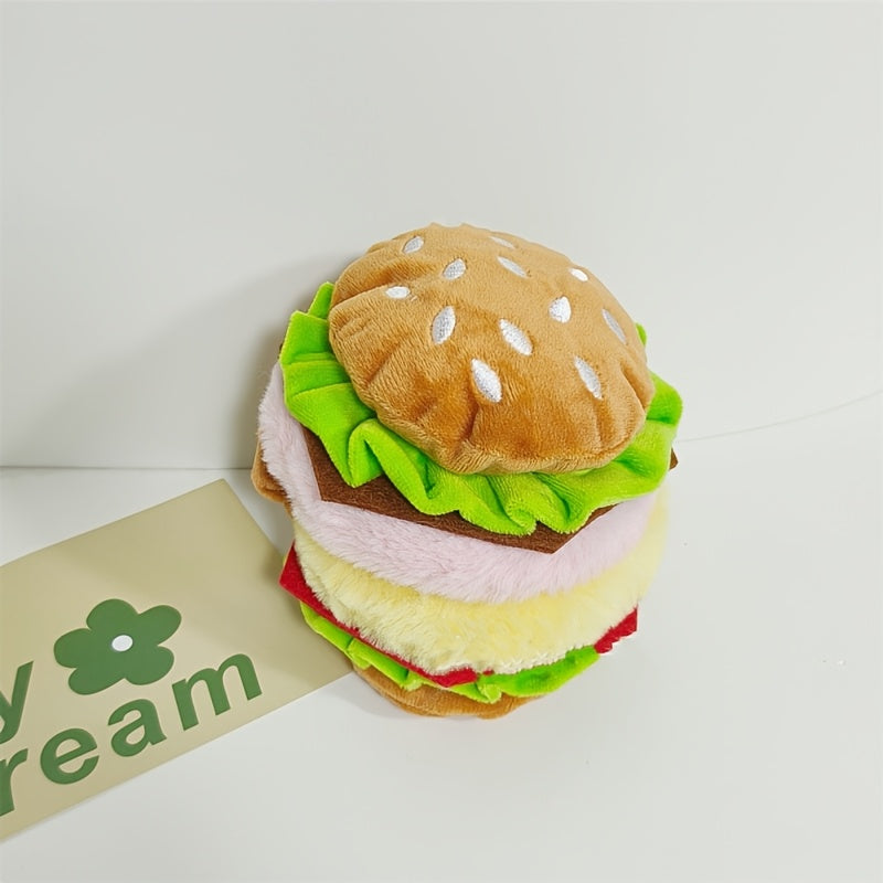 Cozy Hamburger Plush Ear Warmers Foldable Earmuffs