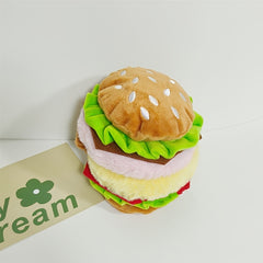 Cozy Hamburger Plush Ear Warmers Foldable Earmuffs