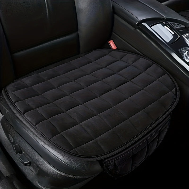 Car Seat Cushion With Non Slip Bottom & Storage Pouch
