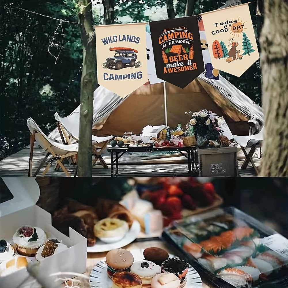 1pc Camping Campsite Flag Garden Decoration Flag