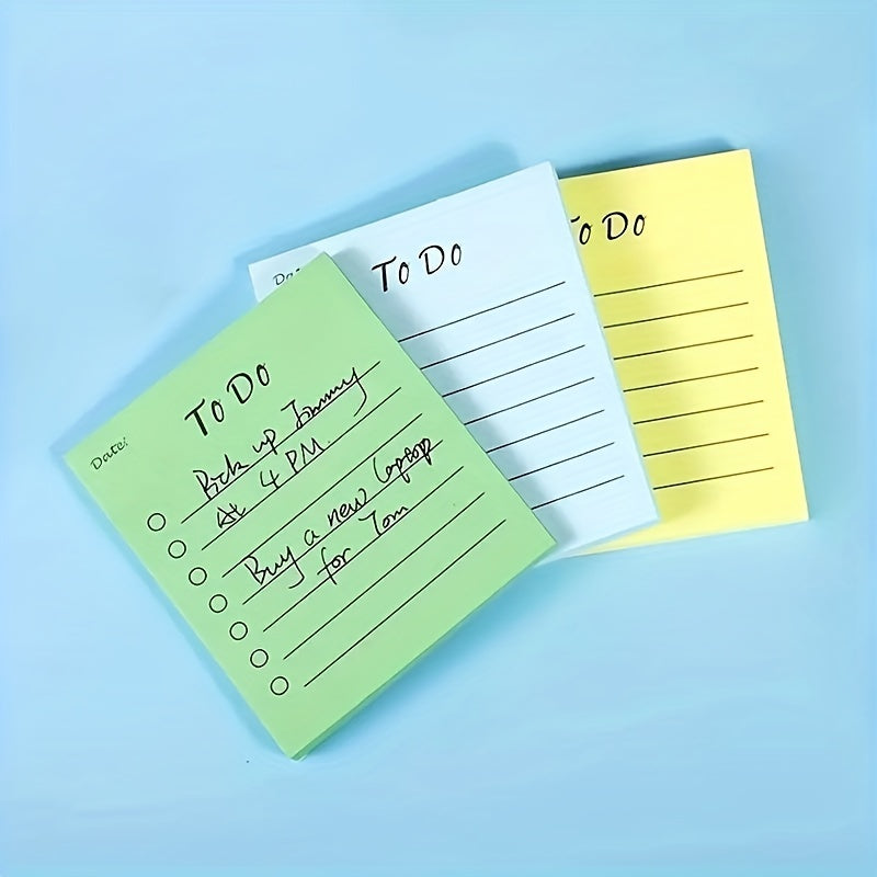 9pcs Multicolor Fluorescent Sticky Notes Adhesive Strong Sticky Notes Creative