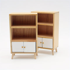 Mini Wooden Living Room Display Cabinet Model Accessories