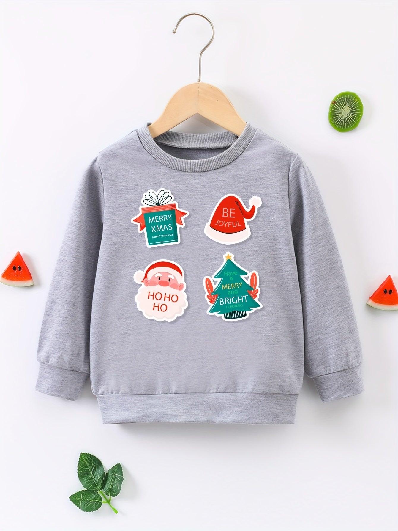 Christmas Pattern Boys Sweatshirt Kids Long Sleeve Pullover Winter Gift