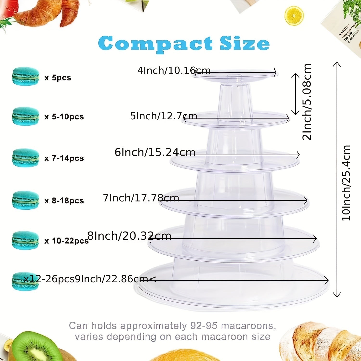 4 6 10 Tier Round Macaron Display Stand Cake Stand Dessert Cupcake Stand