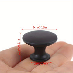 Round Mushroom Single Hole Handle Plastic Drawer Wardrobe Cabinet Door Handle