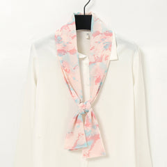 Chiffon Sunscreen Scarf Fall Winter Ladies Warm Printing Soft Silk Scarf