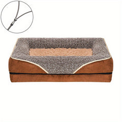 Large Dog Bed Waterproof Lining Non Skid Bottom Egg Foam Couch Bed