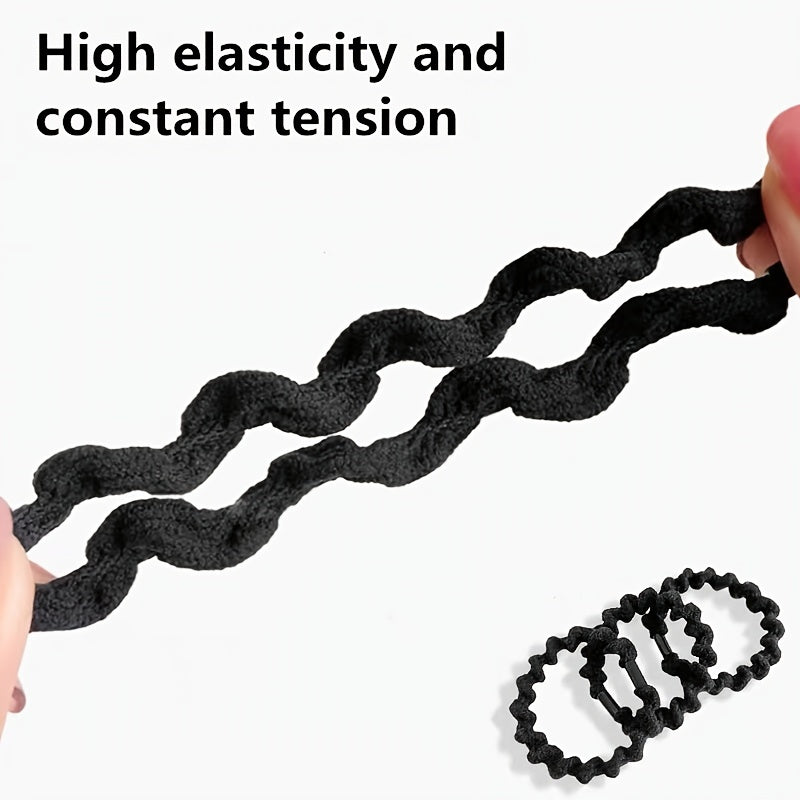 10 Pcs Girls' Elastic Hair Bands For Thick Hair Multicolor