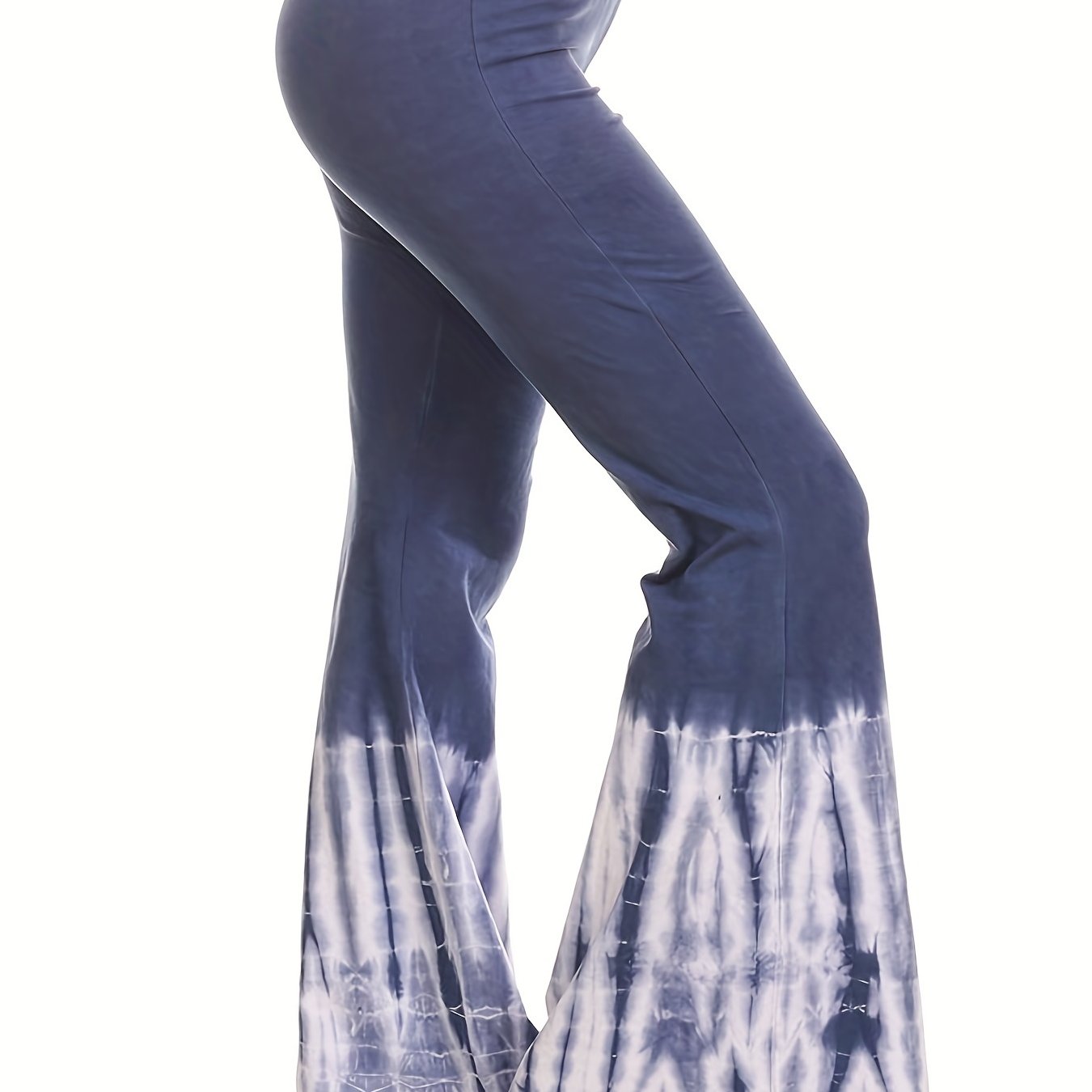  Tie Dye Print High Stretch Flare Leg Pants