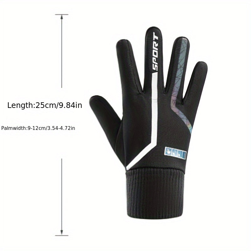 Winter Cycling Plus Velvet Waterproof Gloves Touch Screen