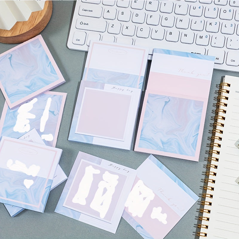 Marble Ins Style Sticky Notes Memo Pad Cartoon Student Notepad