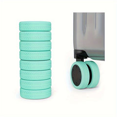 8pcs Luggage Wheel Covers Set Anti Slip Noise Reduction