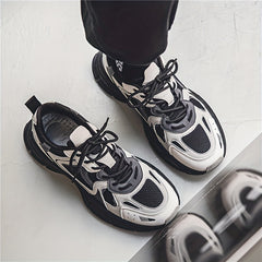Men's Casual Mesh Sneakers Low Top Platform Running Shoes