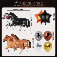 22pc Horse Balloon Arch Cowboy Party Decorations Set