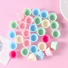 Mini Cake Cup Decorations in Macaron Colors Resin Craft
