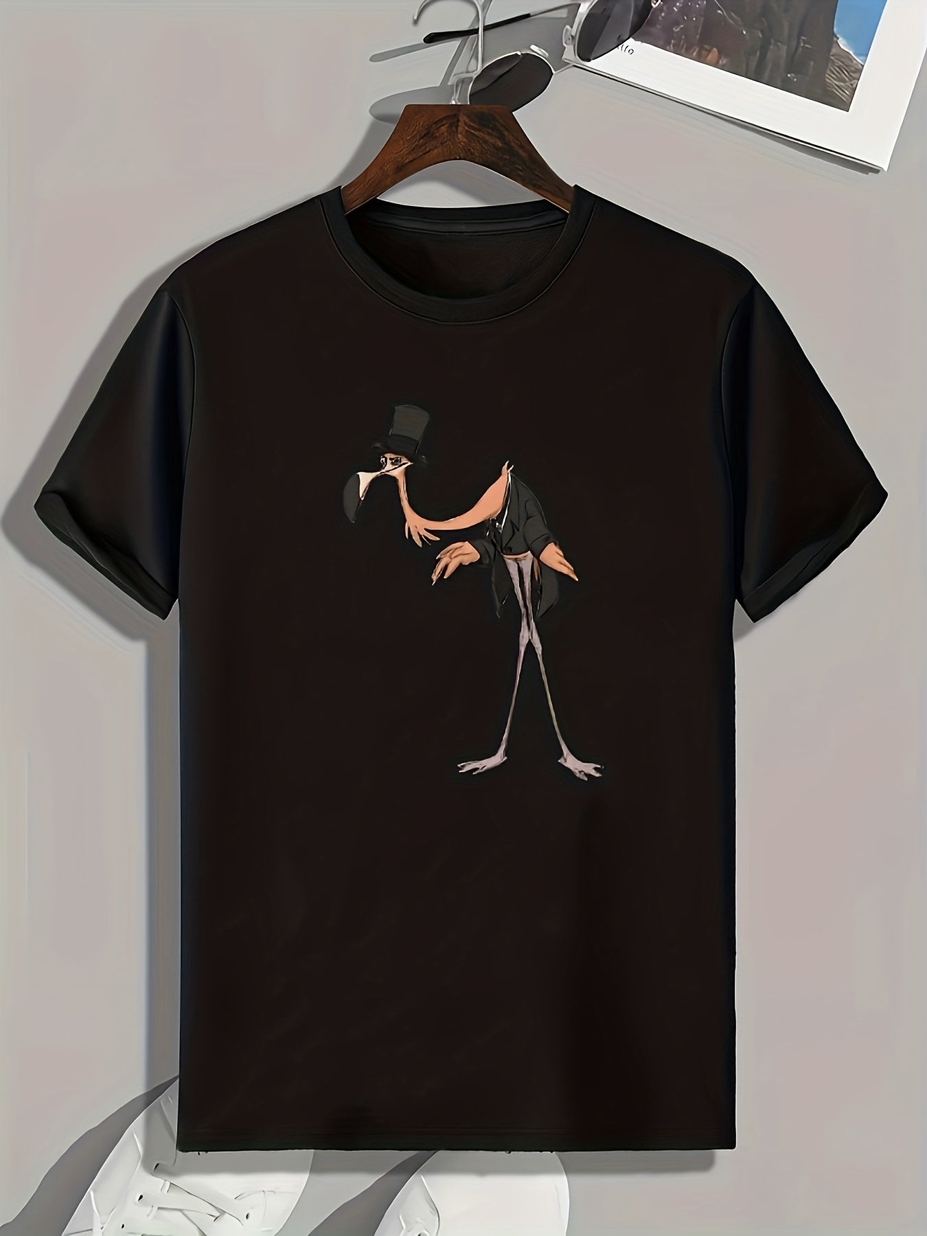 Creative Cartoon Print Men's Graphic T-shirt for Summer