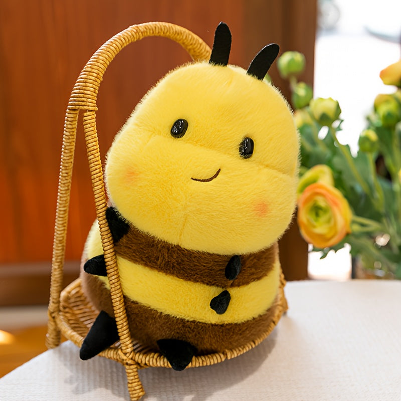 Cute Bee Plush Toy Doll Soft Stuffed Animal for Home Decor