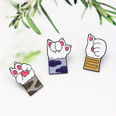 Cat Paw Brooch Pin Fun Animal Gift for Kids & Adults