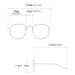 Y2K Rimless Sunglasses Gradient Lens UV400