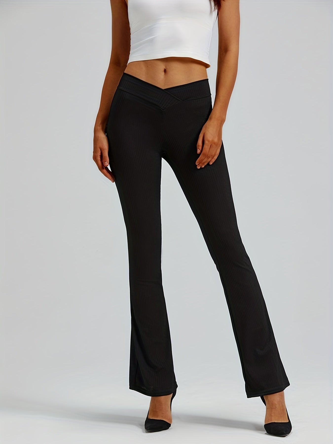 Women's High Waist Flared Leggings for Yoga Workout