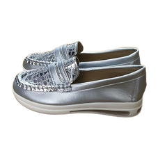 Women's Platform Slip-on Loafers Round Toe Soft Sole Shoes