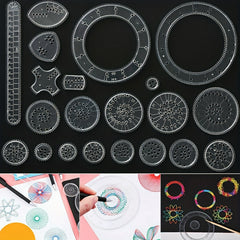 Spirograph Drawing Set Interlocking Gears & Wheels Geometric Ruler Creative