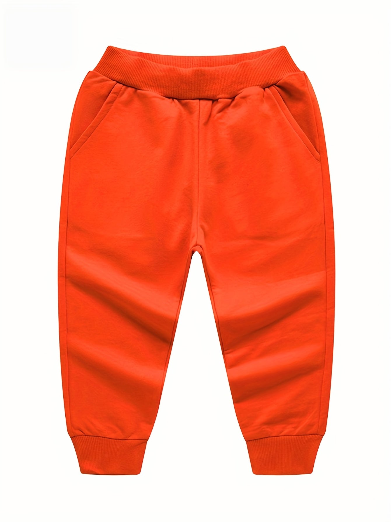 Boys Active Cotton Sweatpants Elastic Waist Sports Pants