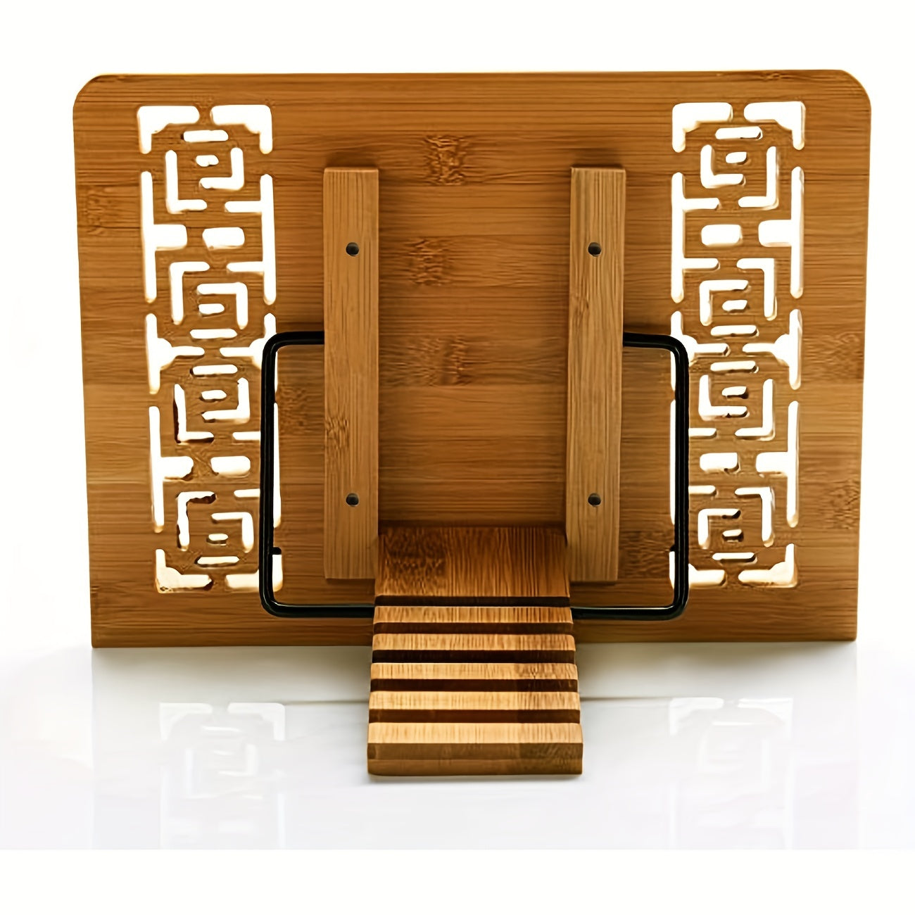 Bamboo Book Stand Cookbook Holder Reading Desk Bookrest