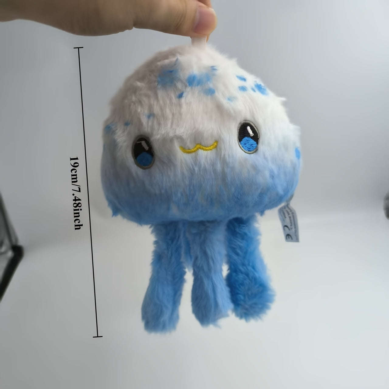 Cute Jellyfish Plush Keychain Bag Charm - Soft & Plush Keyring Pendant