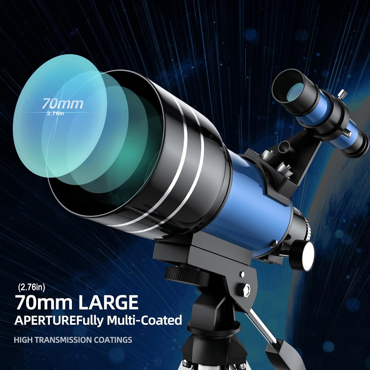 Astronomical Telescope 99x Zoom HD Imaging 70mm Lens
