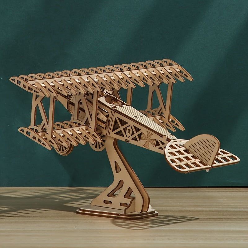 3D Plane Puzzle Wooden Toy Educational DIY Decoration Gift