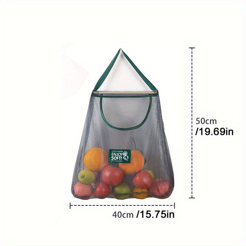 Large Capacity Double Layer Hanging Mesh Storage Bag Reusable Bags