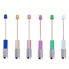 6pcs Beadable Pencil Extender DIY Colorful Pencil Lengthener Back to School Gift