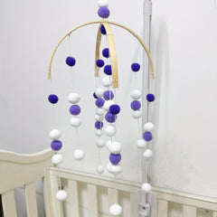 Baby Pomm Pomm Ball Mobile Phone Baby Mobile Felt Ball Bed Bell