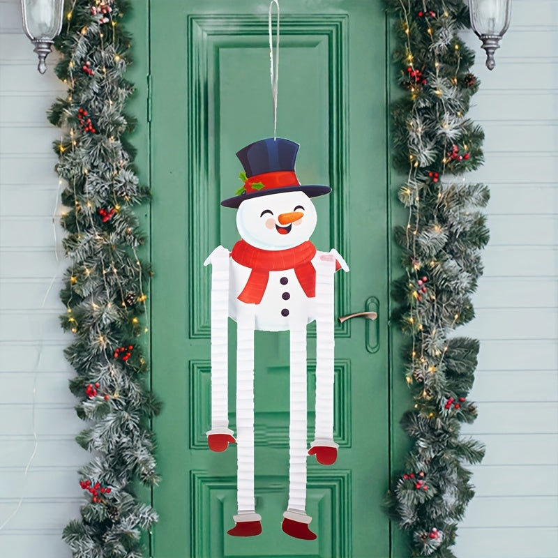 Stretchable Paper Snowman Hanging Decoration Christmas Home Decor