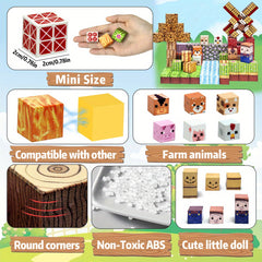 Farm Magnetic Blocks Building Toys for Kids, STEM Construction Set