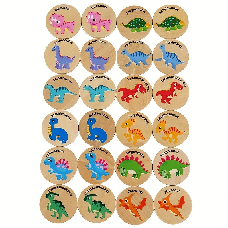 Wooden Dinosaurs Building Blocks for Kids