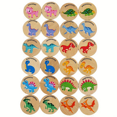 Wooden Dinosaurs Building Blocks for Kids