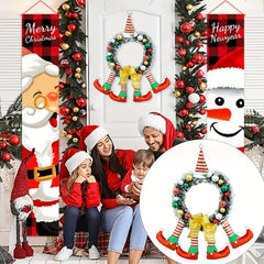 Christmas Clown Door Hanging Wreath