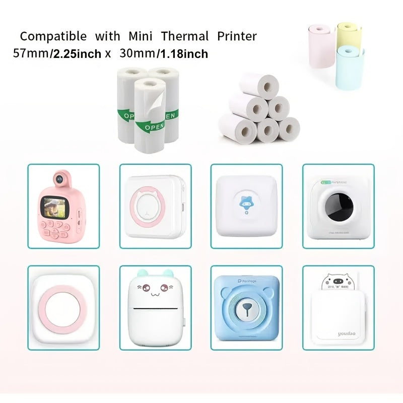 Instant Camera Printer Paper 57x30mm Sticker Photo Paper