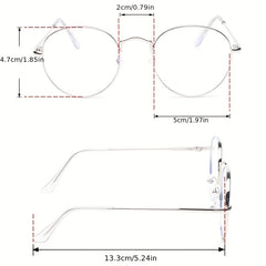 Minimalist Round Frame Clear Lens Glasses